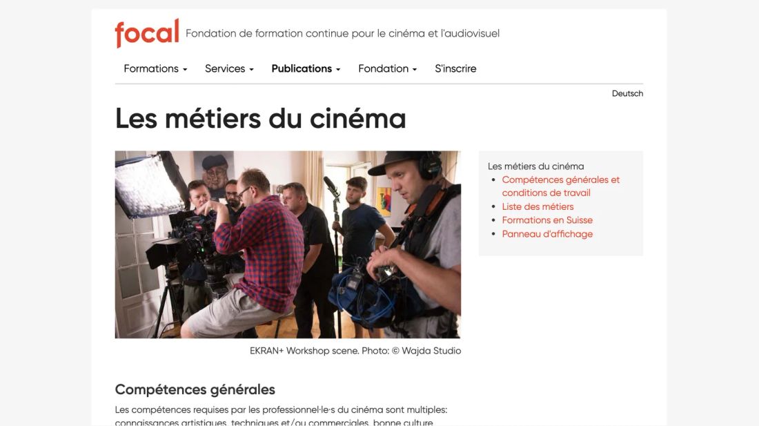 Les métiers du cinéma, la matière éditoriale