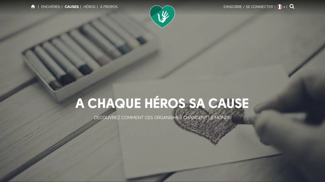 « À chaque héros sa cause », la page des causes soutenues